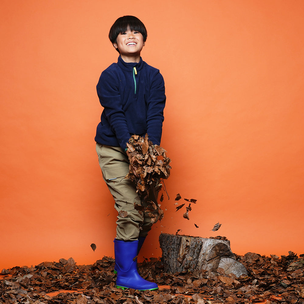 Pika Junior Fox Fleece 1/2 Zip Pullover (Navy/Amazon)