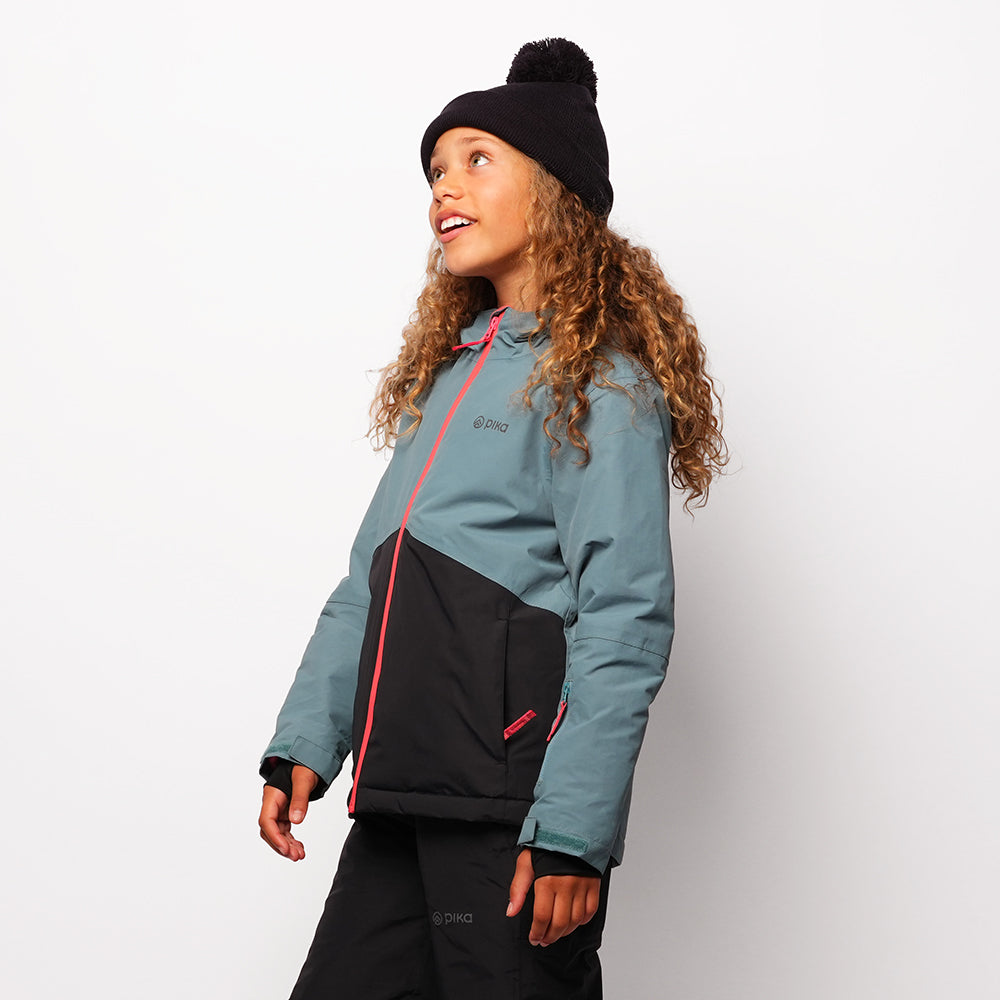 Pika Junior Ibex Insulated Ski Jacket (Brittany Blue/Black)
