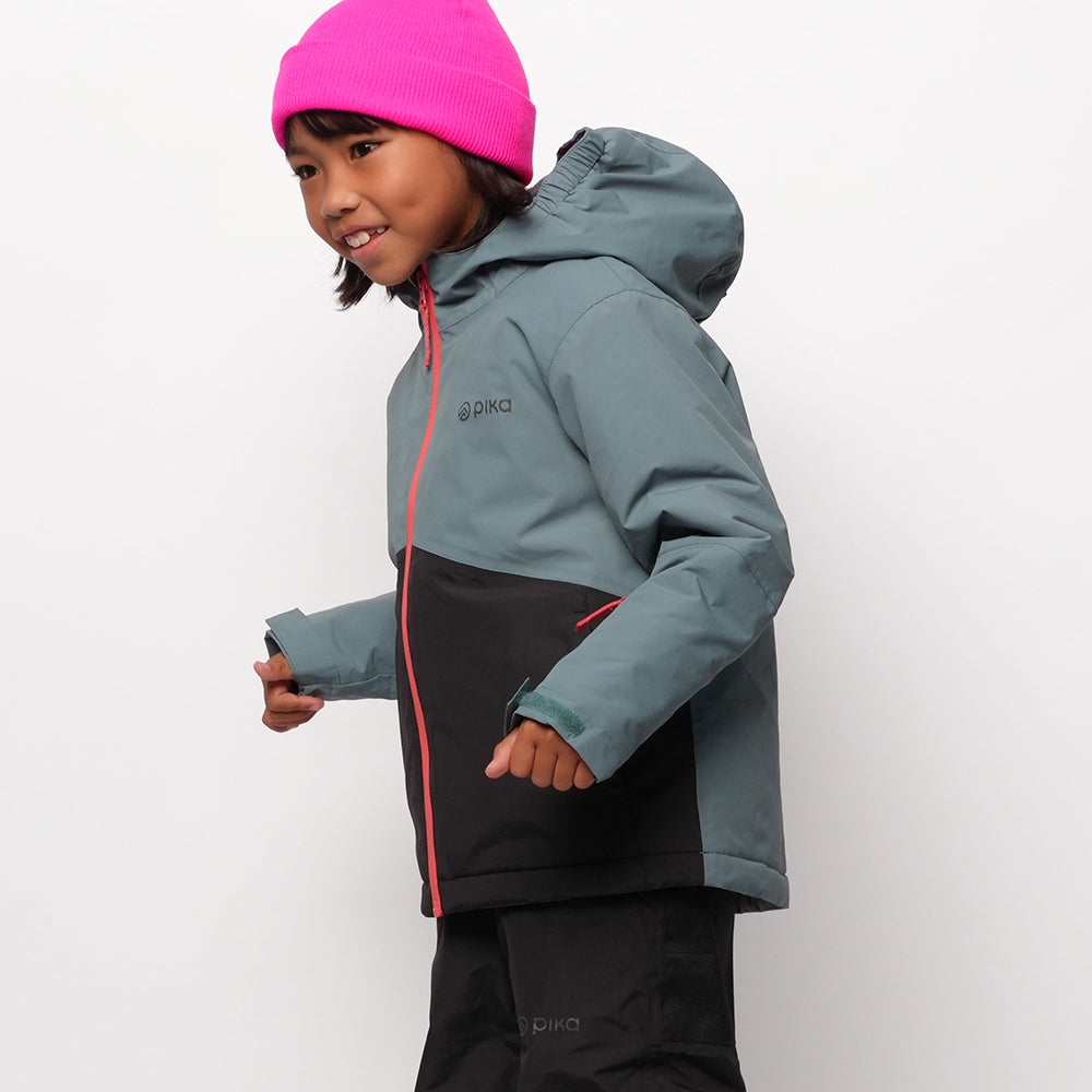 Pika Kids Ibex Insulated Ski Jacket (Brittany Blue/Black)