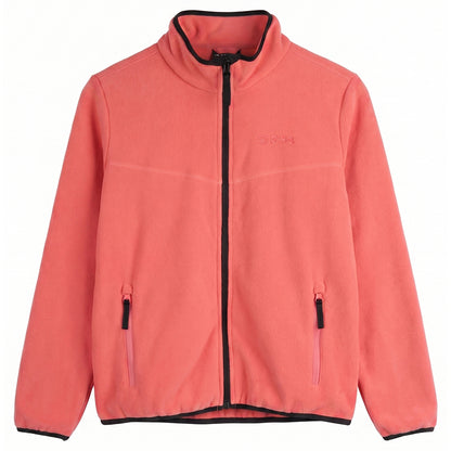 Junior Chinchilla Full Zip Fleece (Spiced Coral/Black)
