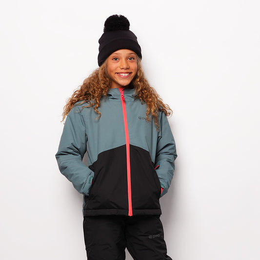 Pika Junior Ibex Insulated Ski Jacket (Brittany Blue/Black) #full