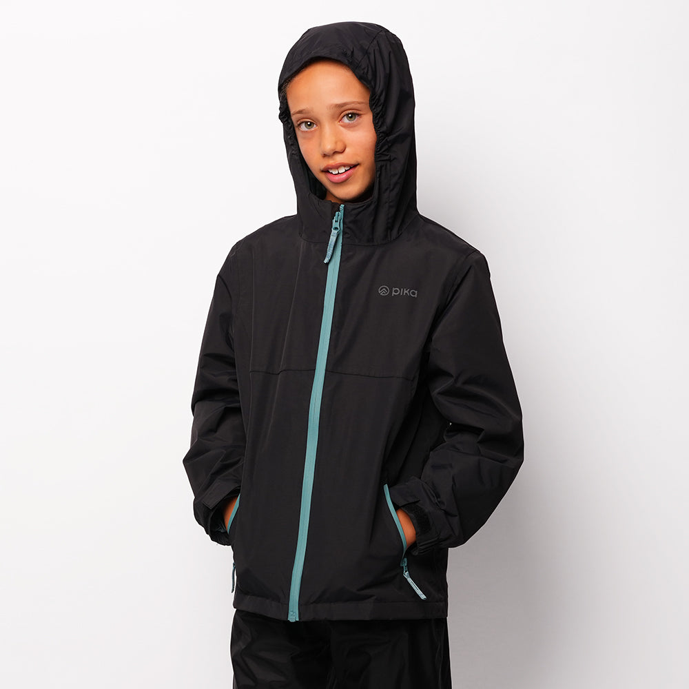 Pika Junior Owl 3in1 Waterproof Jacket (Black/Brittany Blue)