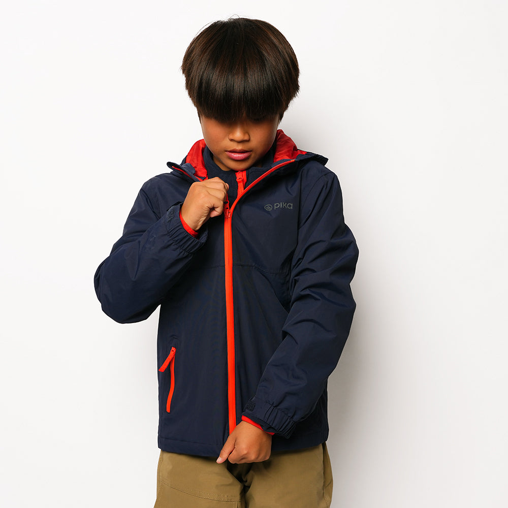 Pika Junior Owl 3in1 Waterproof Jacket (Navy/Orange)