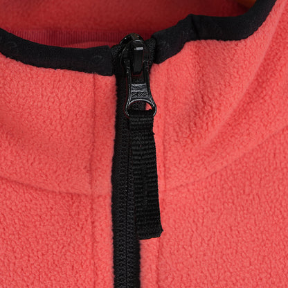 Kids Chinchilla Full Zip Fleece (Spiced Coral/Black)