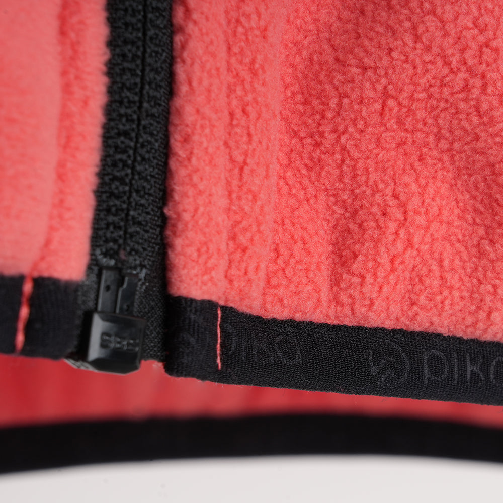 Kids Chinchilla Full Zip Fleece (Spiced Coral/Black)