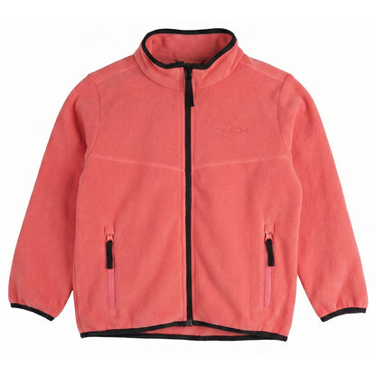 Kids Chinchilla Full Zip Fleece (Spiced Coral/Black)