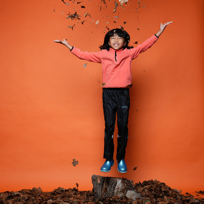 Pika Kids Fox Fleece 1/2 Zip Pullover (Spiced Coral/Black)