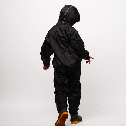 Pika Kids Kids Newt All in One WP Splash Suit Ski Suit (Black/Brittany Blue)