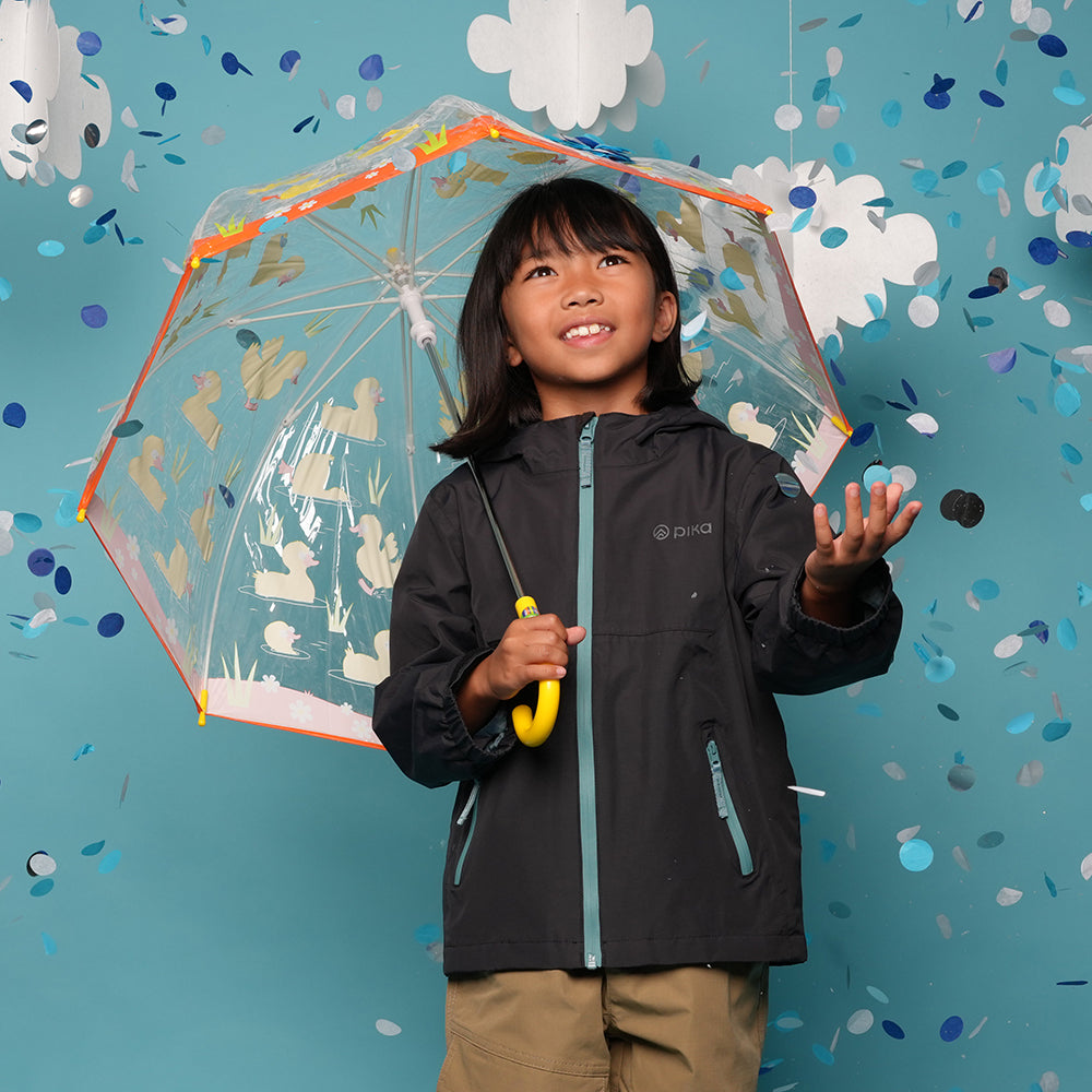 Pika Kids Owl 3in1 Waterproof Jacket (Black/Brittany Blue)
