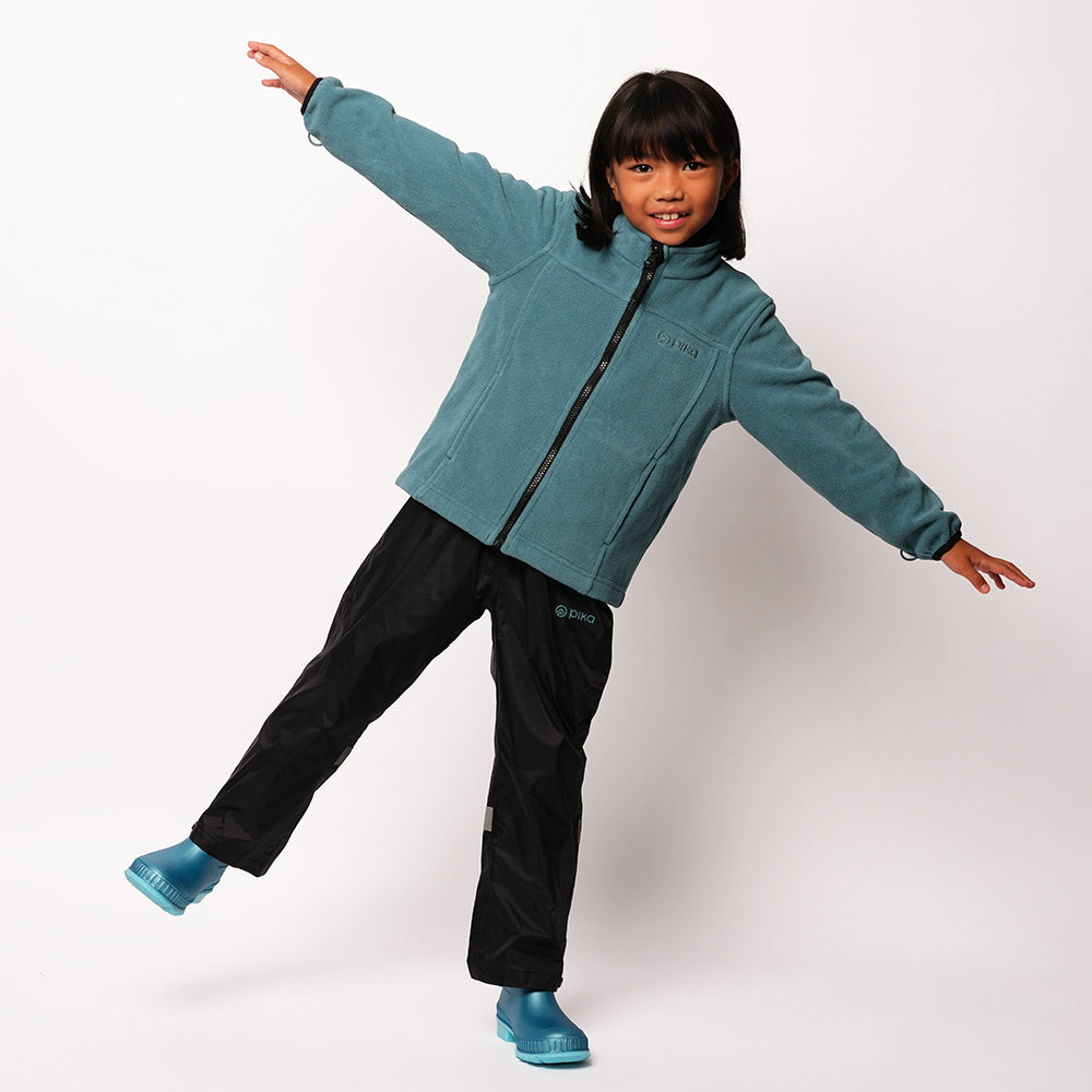 Pika Kids Owl 3in1 Waterproof Jacket (Black/Brittany Blue)