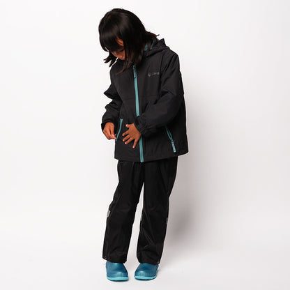 Pika Kids Owl 3in1 Waterproof Jacket (Black/Brittany Blue)