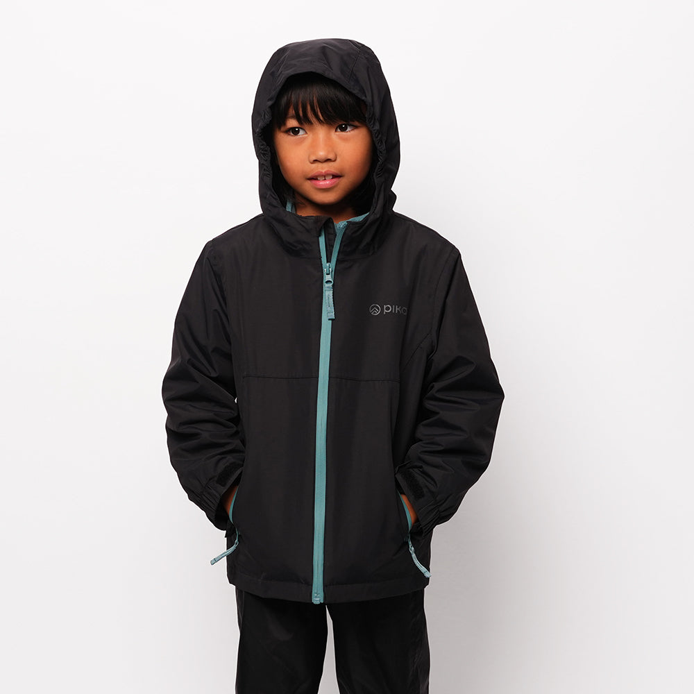 Pika Kids Owl 3in1 Waterproof Jacket (Black/Brittany Blue)