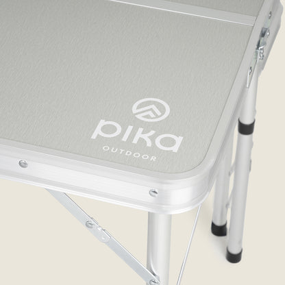 Klibreck Folding Camping Table with Benches (Grey)