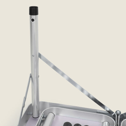 Klibreck Folding Camping Table with Benches (Grey)