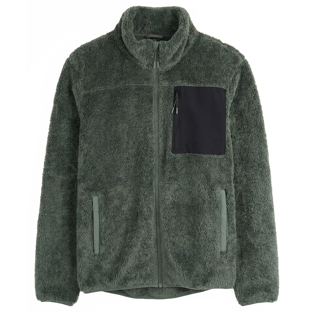 Mens Kasbek High Pile Full Zip Fleece (Thyme)