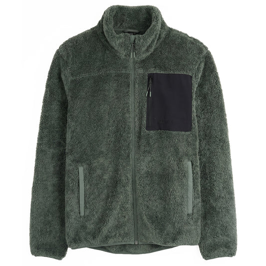 Mens Kasbek High Pile Full Zip Fleece (Thyme)
