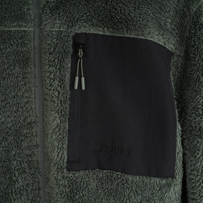 Mens Kasbek High Pile Full Zip Fleece (Thyme)