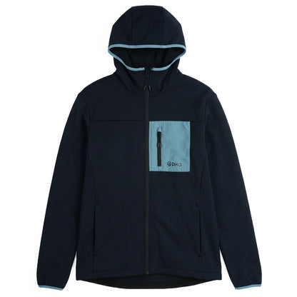 Mens Suilven Stretch Hooded Full Zip Fleece (Black)