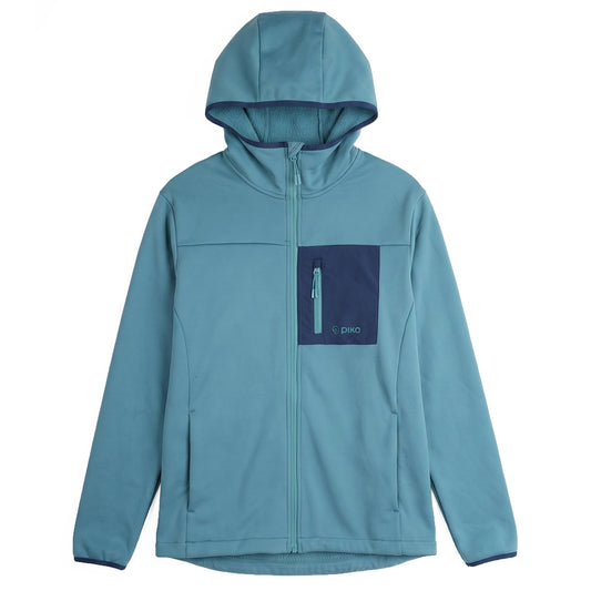 Mens Suilven Stretch Hooded Full Zip Fleece (Brittany Blue)