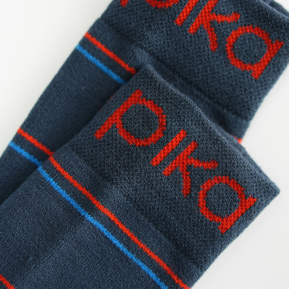 Pika Nevis Synthetic Ski Socks 2-Pack (Navy/Orange)