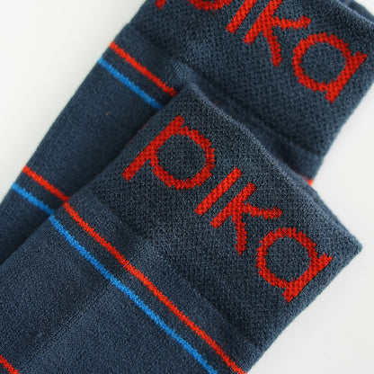 Pika Nevis Synthetic Ski Socks 2-Pack (Navy/Orange)