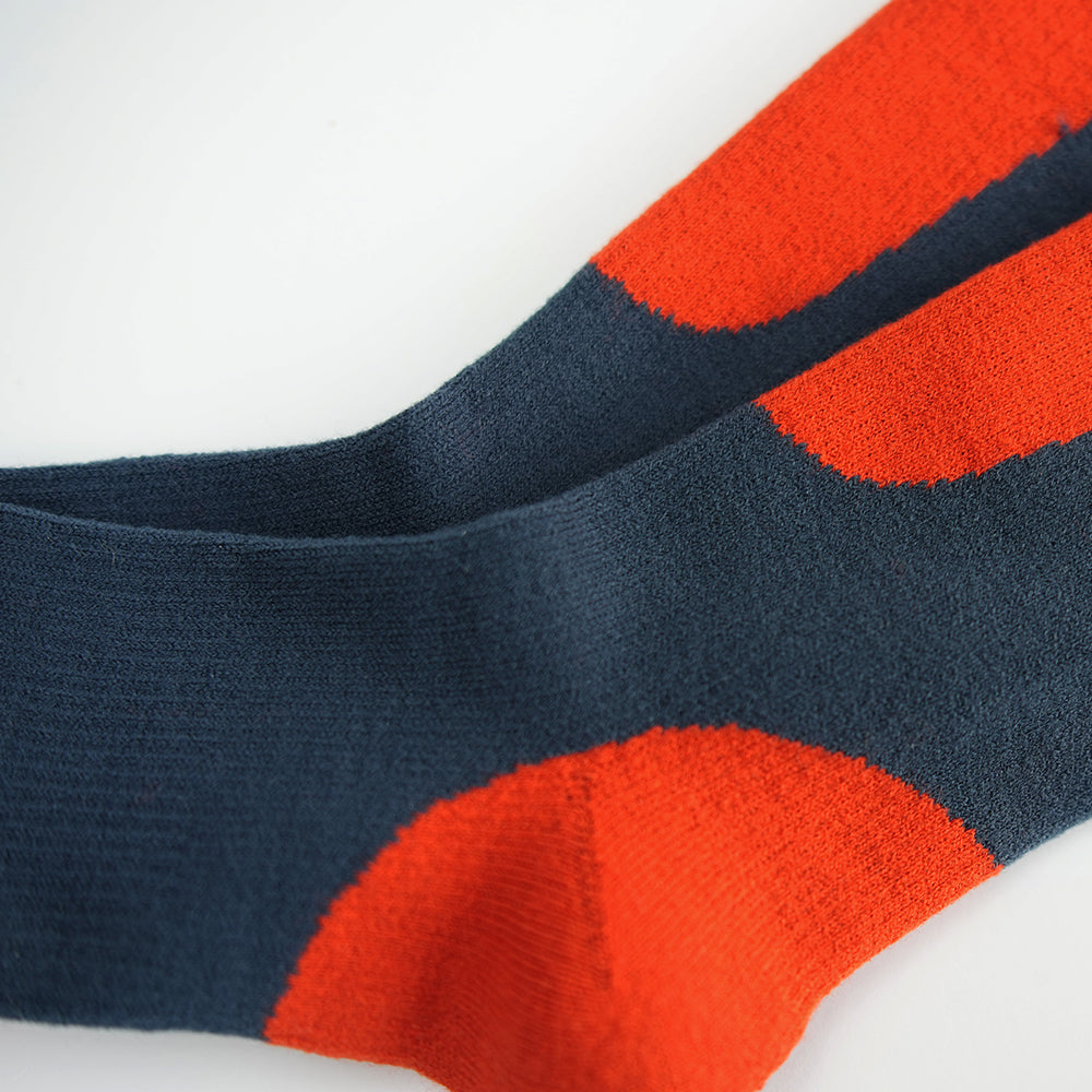 Pika Nevis Synthetic Ski Socks 2-Pack (Navy/Orange)