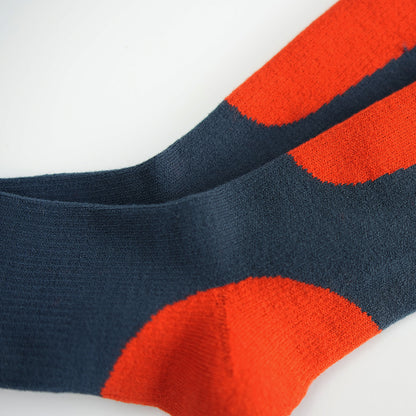 Pika Nevis Synthetic Ski Socks 2-Pack (Navy/Orange)