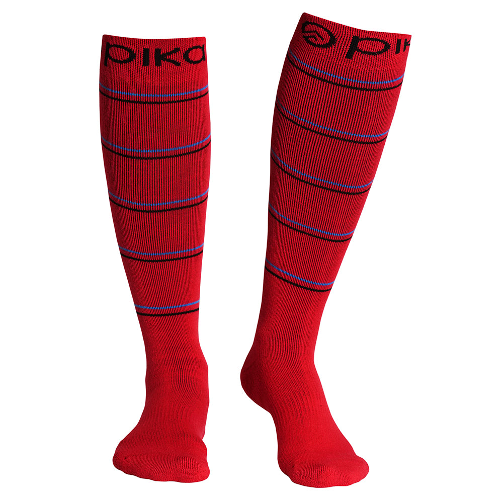 Pika Nevis Synthetic Ski Socks 2-Pack (Red/Black)