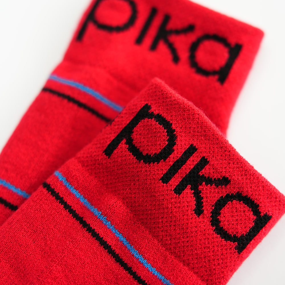Pika Nevis Synthetic Ski Socks 2-Pack (Red/Black)