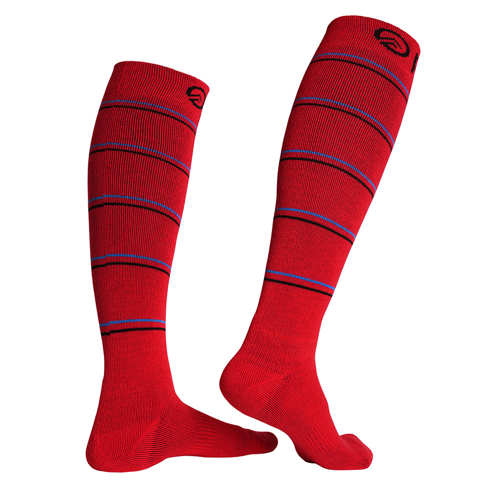 Pika Nevis Synthetic Ski Socks 2-Pack (Red/Black)