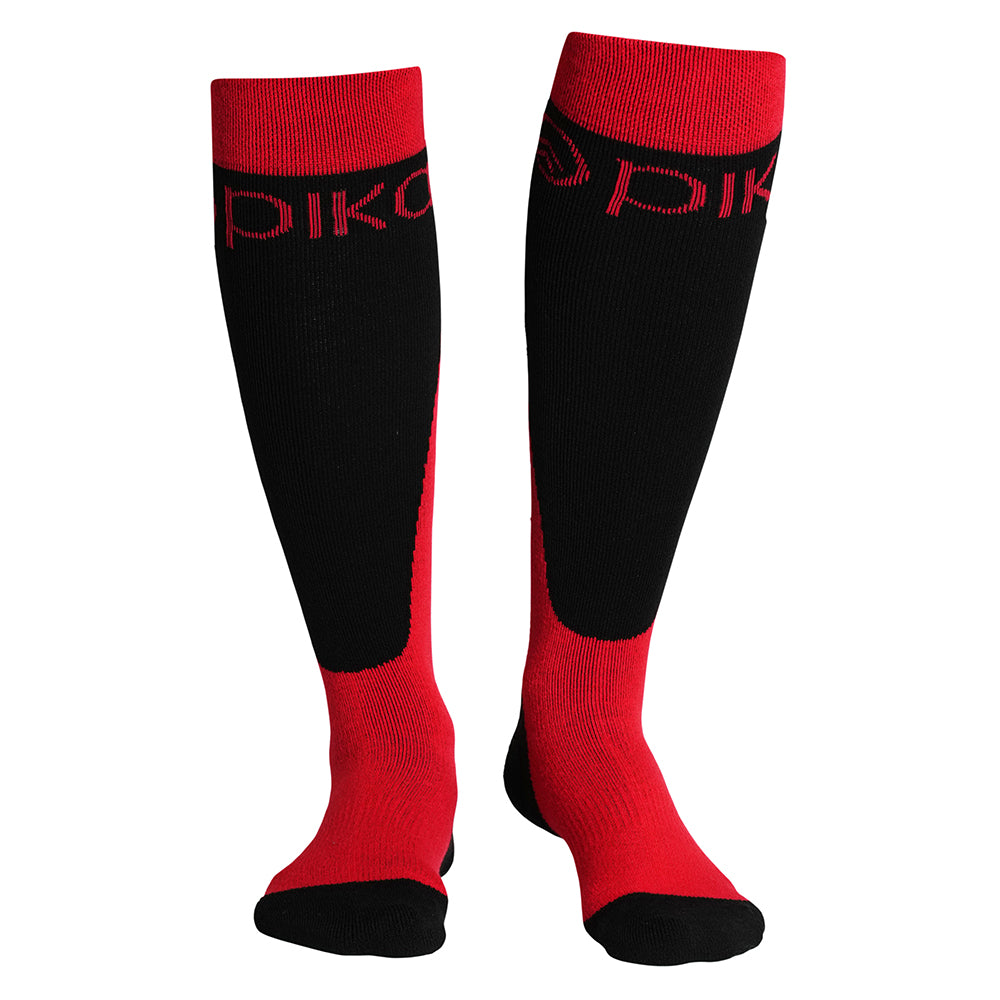 Pika Nevis Synthetic Ski Socks 2-Pack (Red/Black)