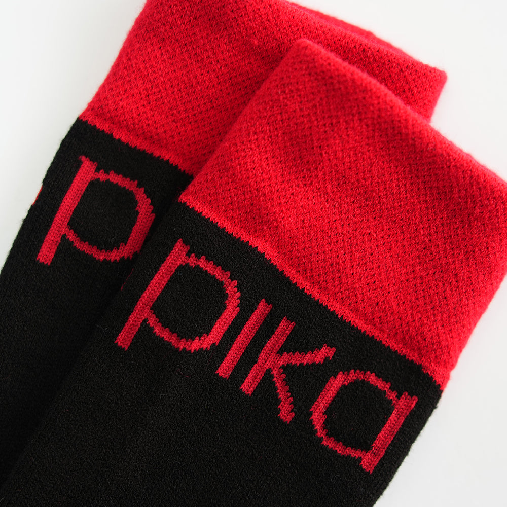 Pika Nevis Synthetic Ski Socks 2-Pack (Red/Black)