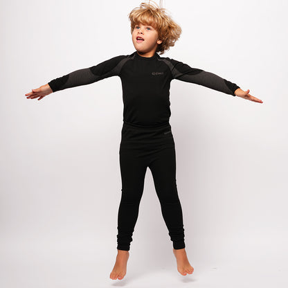 Pika Kids Squirrel Baselayer Set (Black)