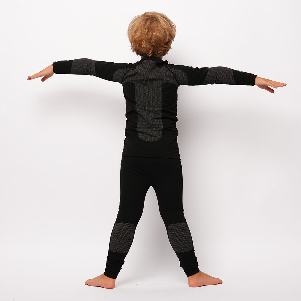 Pika Kids Squirrel Baselayer Set (Black)