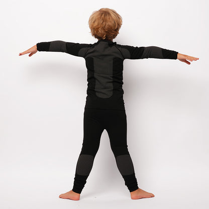 Pika Kids Squirrel Baselayer Set (Black)