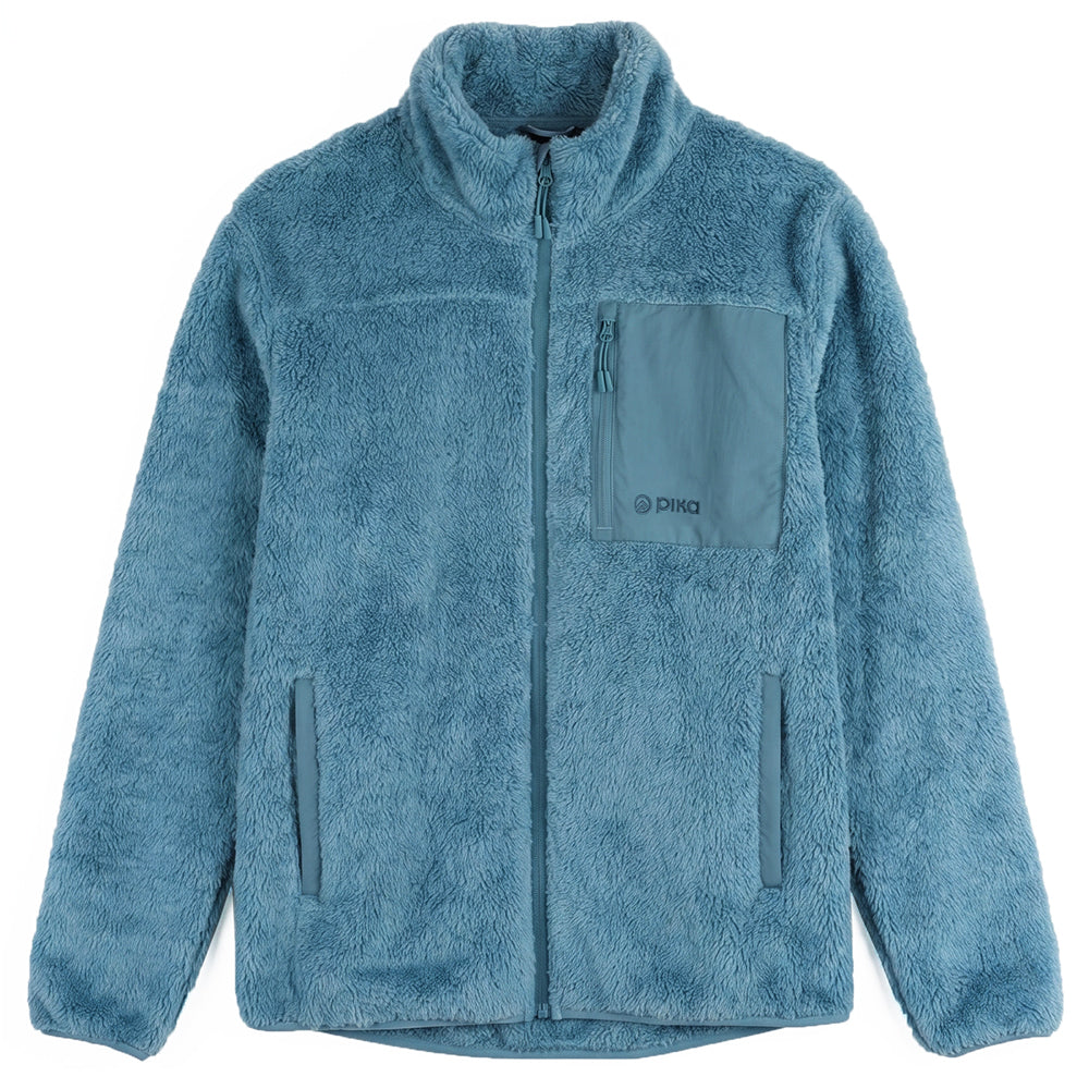 Womens Kasbek High Pile Full Zip Fleece (Brittany Blue)