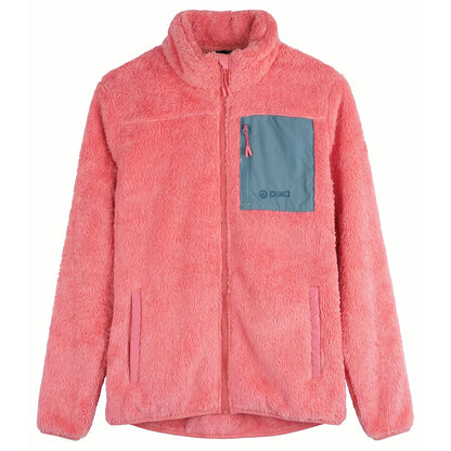 Womens Kasbek High Pile Full Zip Fleece (Spiced Coral)