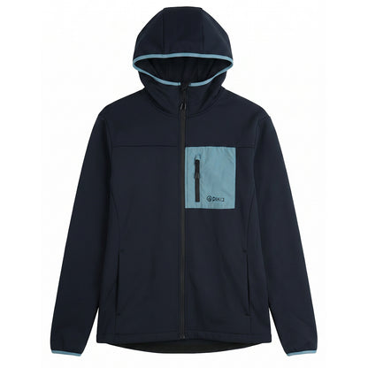 Womens Suilven Stretch Hooded Full Zip Fleece (Black)