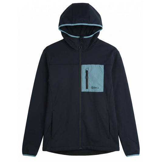 Womens Suilven Stretch Hooded Full Zip Fleece (Black)