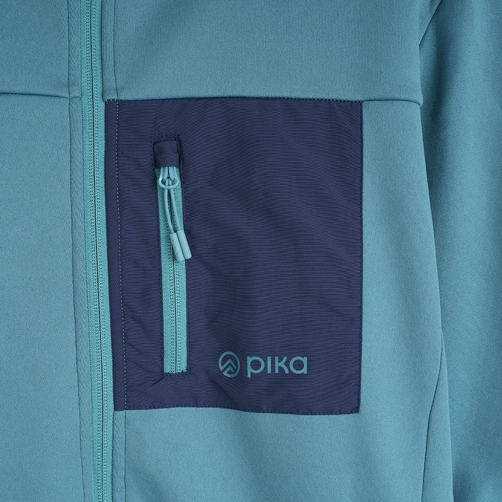 Womens Suilven Stretch Hooded Full Zip Fleece (Brittany Blue)