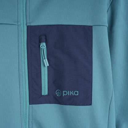 Womens Suilven Stretch Hooded Full Zip Fleece (Brittany Blue)